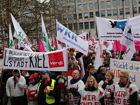 Warnstreik in Kiel (Foto: AR)