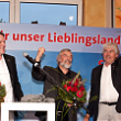 Die drei Direktkandidaten (Jürgen Weber, Rolf Fischer und Bernd Heinemann) am Abend im  Legienhof (Foto: KIK)