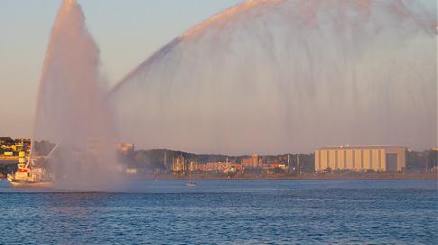 Sicherheit auf der Kieler Förde - Brandbekämpfung gesichert